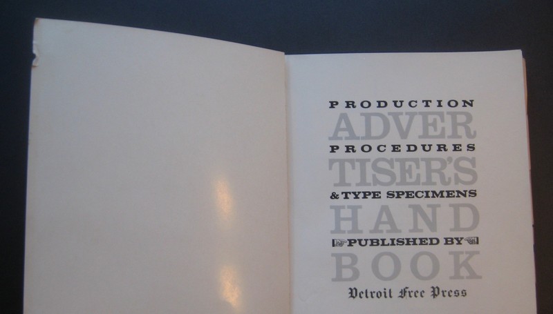 Detroit Free Press Advertiser's Production Procedures & Type Specimens Handbook gallery