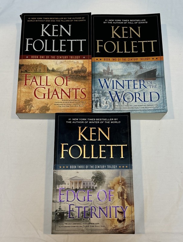Ken Follett CENTURY TRILOGY Complete Series Lot of 3 (#1-3) Paperback