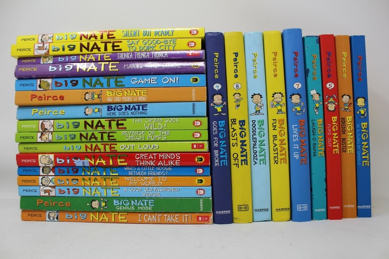 Lot of 10 Big Nate Paperback & Hardcover Books by Lincoln Pierce – Random Mix