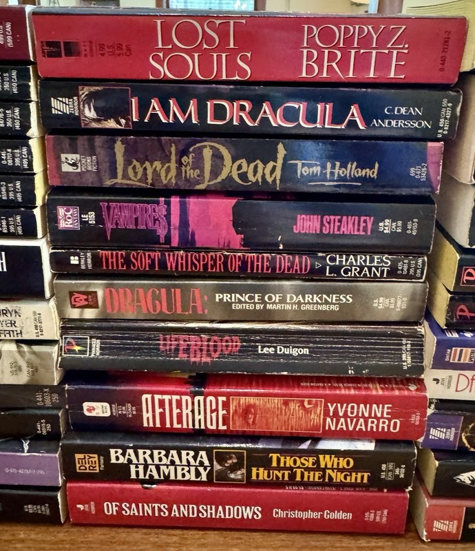 VAMPIRE Dracula PAPERBACK Book LOT Horror PN ELROD Les Daniels DAN SIMMONS++ gallery