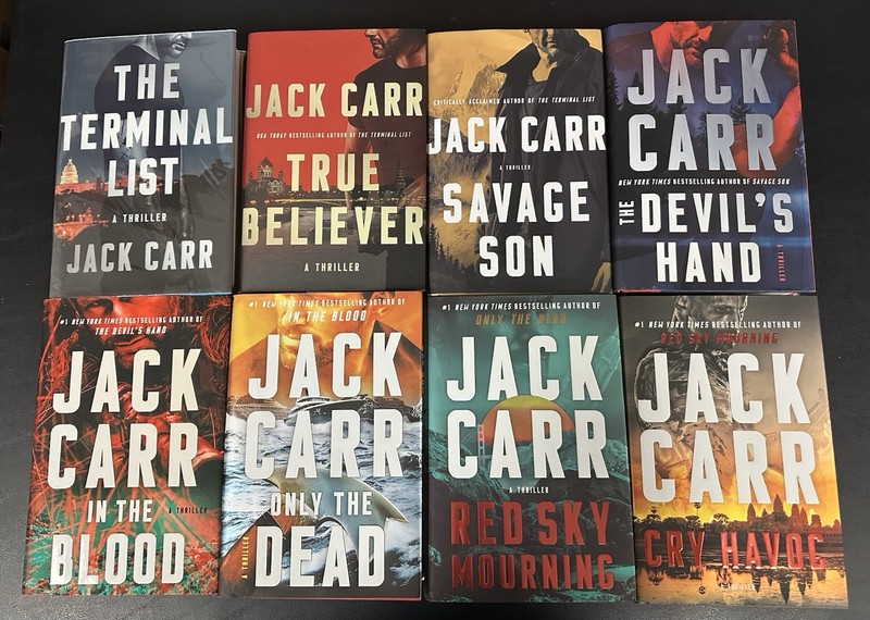 The Terminal List Complete Series: by Jack Carr (Hardcover Lot)~Cry Havoc Signed