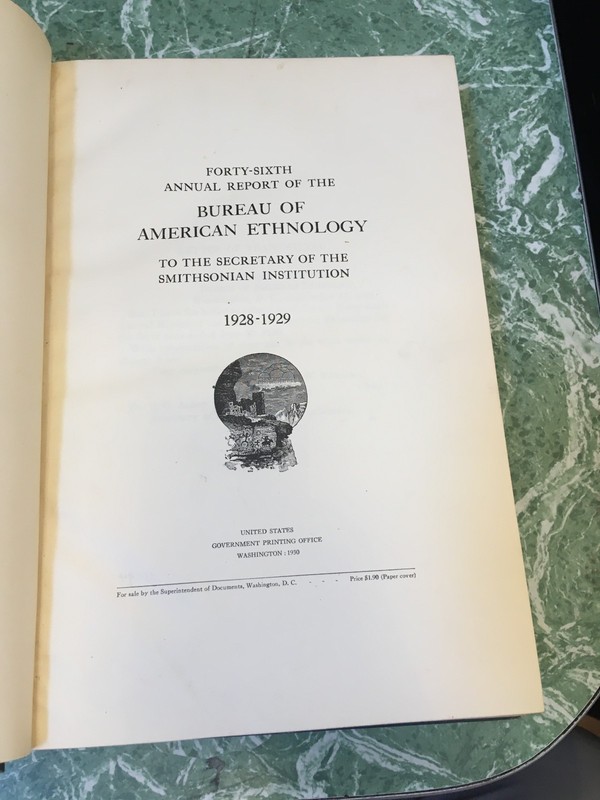 BUREAU OF AMERICAN ETHNOLOGY 46th Annual Report 1928-29 HB Smithsonian alaska