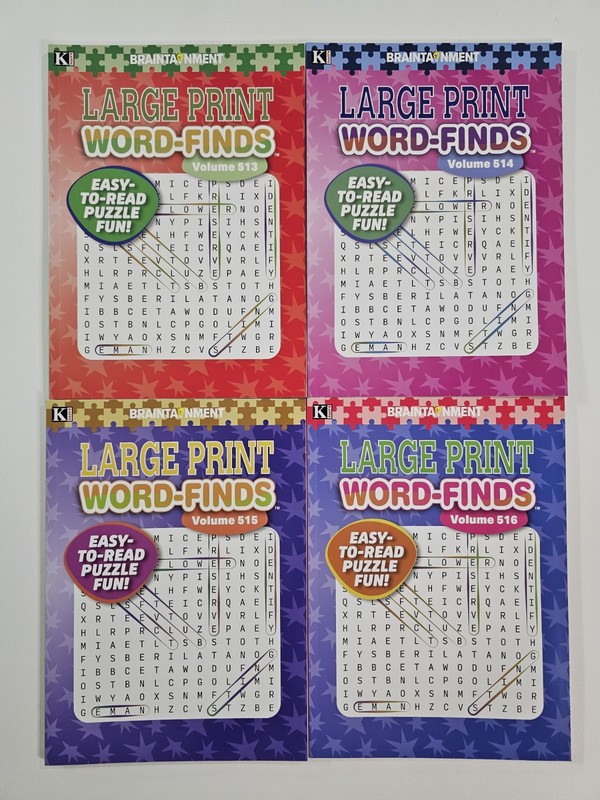 4 New Large Print Word-Finds Puzzle Books Kappa Games Vol #513-516 ~ Search,Hunt