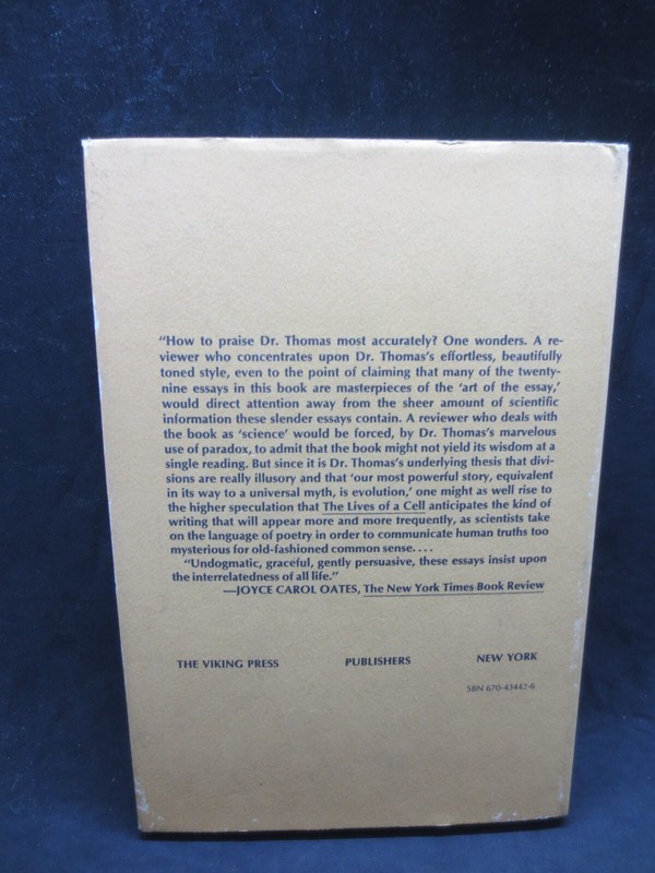 The Lives of a Cell : Notes of a Biology Watcher by Lewis Thomas - Vintage 1974 gallery
