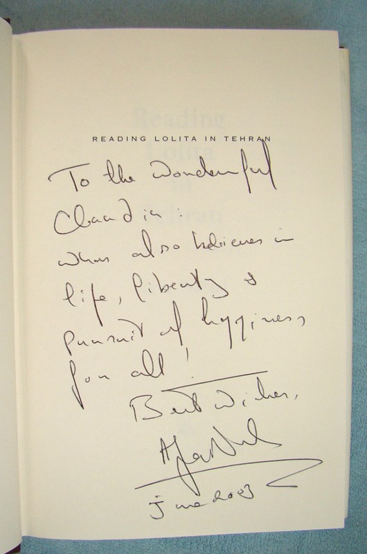 Reading Lolita In Tehran ~2003 HC~ Azar Nafisi SIGNED Islam Iran Forbidden Books gallery