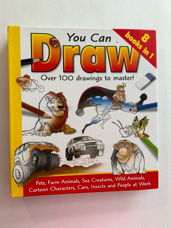 You Can Draw (8 Books In 1) by Damien Toll (2006, Spiral Bound Hardcover)