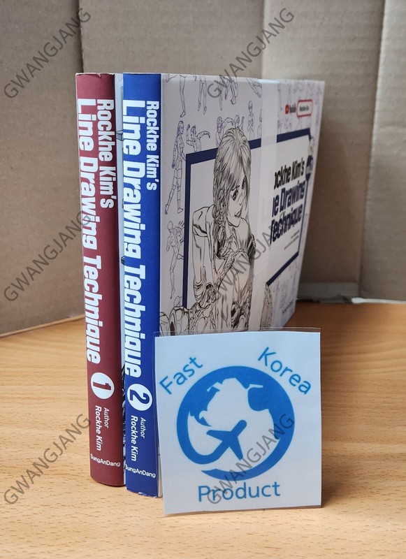 Rockhe Kim’s Line Drawing Technique Vol 1 – 2 SET English Edition Anatomy Art