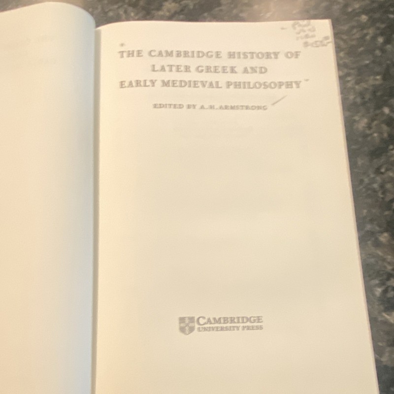 Medieval History Later Greek Medieval Philosophy Cambridge Hardcover Armstrong gallery