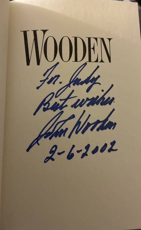 John Wooden SIGNED AUTOGRAPHED DATED A lifetime of Observations and Reflections gallery
