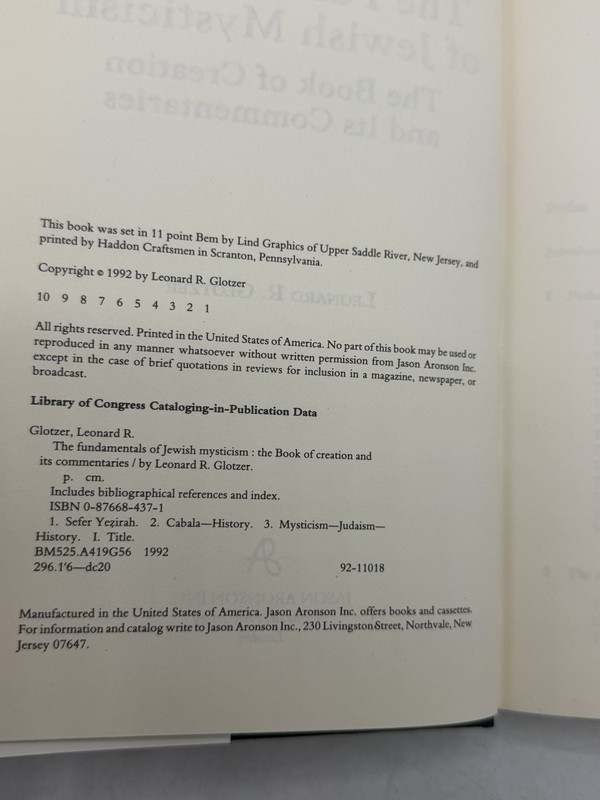 The Fundamentals of Jewish Mysticism: The Book of Creation & Its Commentaries HC gallery