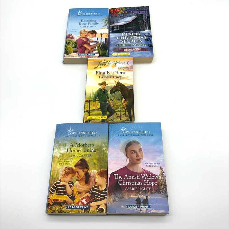 Love Inspired Suspense Romance LARGER PRINT Paperback Books Lot of 43 gallery