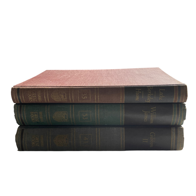 Vintage Britannica Great Books Set of 3 | Gibbon Locke Hume | Shelf Decor gallery