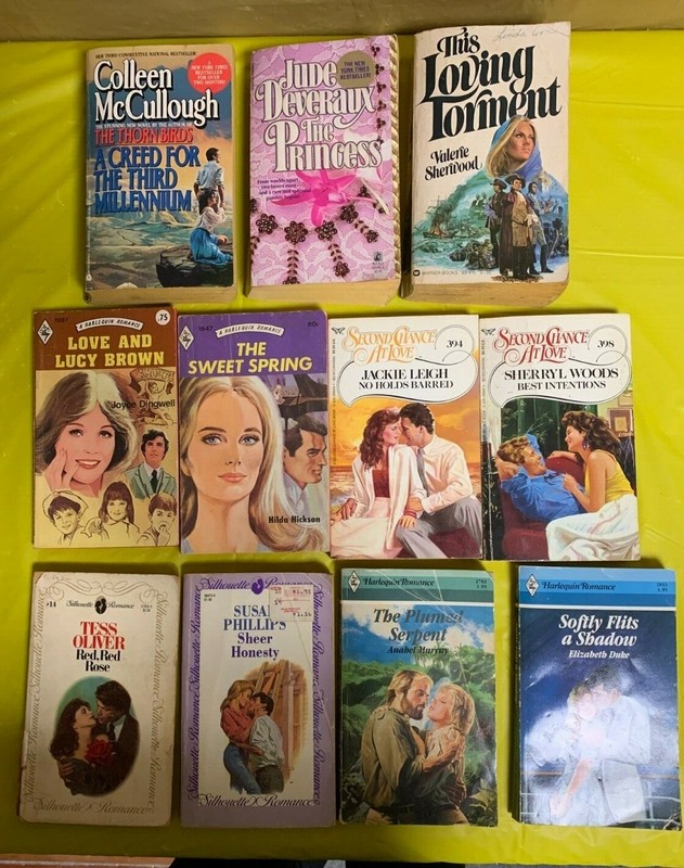 variety lot of vintage romance novels - Second Chance-Sillouette-Harlequin plus gallery