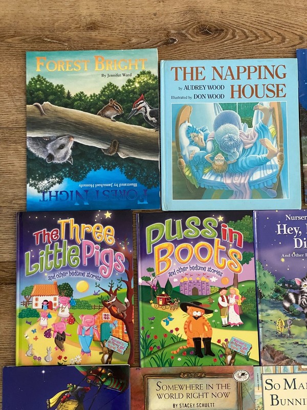 Lot of 16 Children Bedtime Story books (8HC, 8PB)- The Napping House, Goodnight gallery