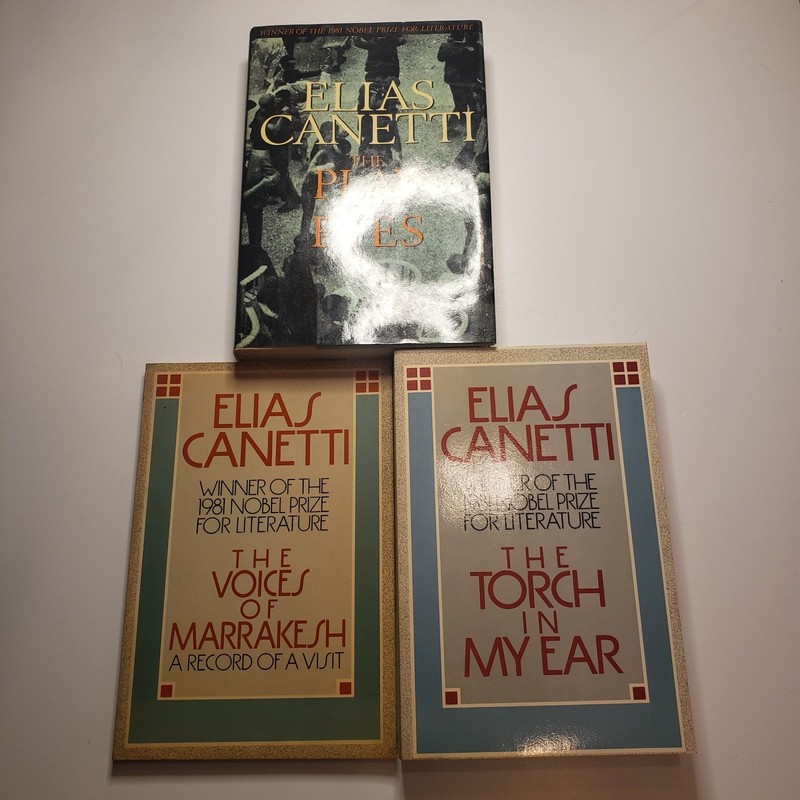 3 Book Lot Elias Canetti Voices Marrakesh Memoir Vol 2 Play Of Eyes Voice My Ear