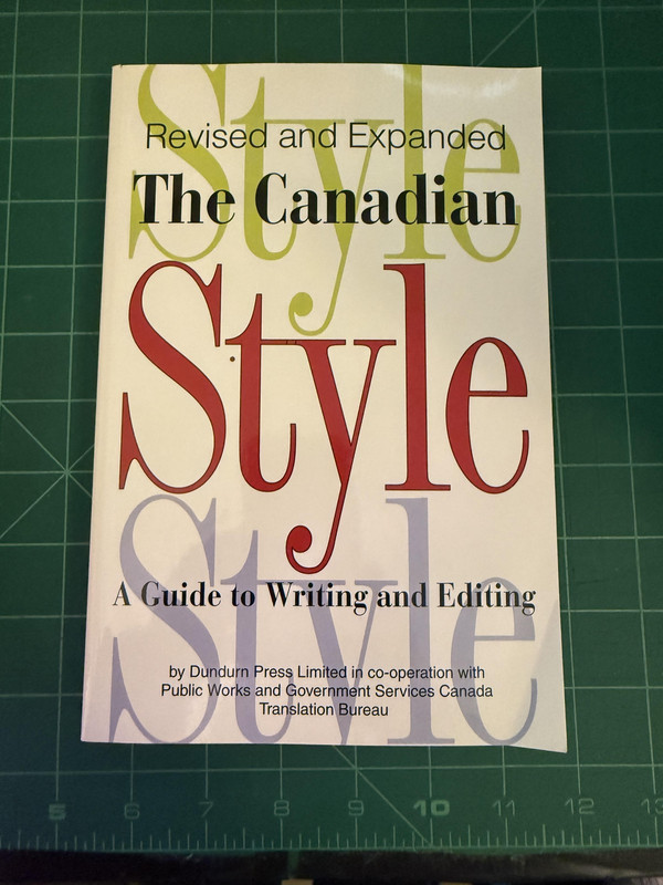 The Canadian Style Revised Expanded Dundurn Press Public Works White PB Canada