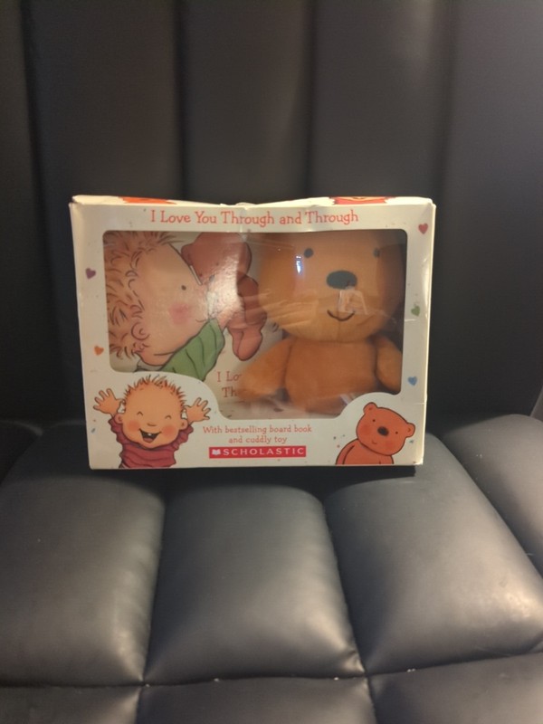 NEW Sealed I Love You Through & Through Teddy Bear Plush & Book Set Scholastic