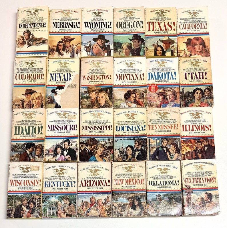 Dana Fuller Ross Wagons West Paperback Lot 24 PB Books *SEE PICS/READ