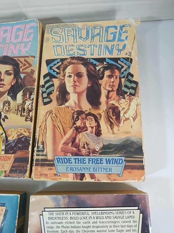 Savage Destiny Paperback 4 Book Lot Rosanne Bittner Historical Romance Old West gallery