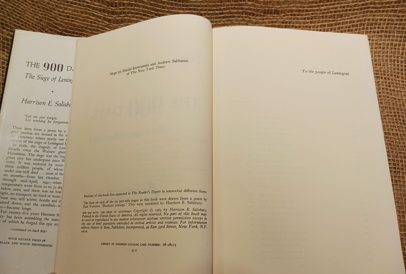 The 900 Days: The Siege of Lenningrad by Harrison E. Salisbury HC DJ 1st 1969 VG gallery