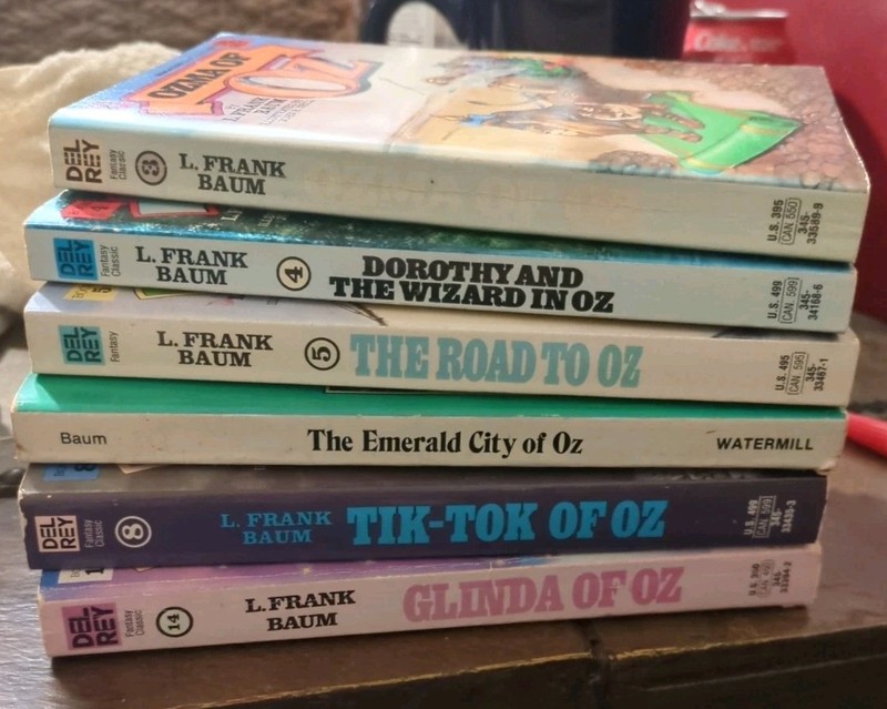Vintage Lot of 80s Wizard Of Oz Paperbacks 3, 4, 5, 6, 8, 14