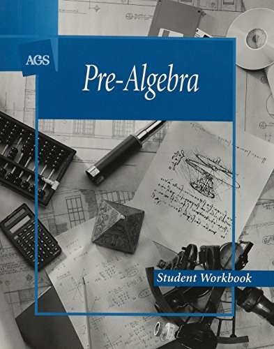 PRE-ALGEBRA STUDENT WORKBOOK By Ags Secondary *Excellent Condition*