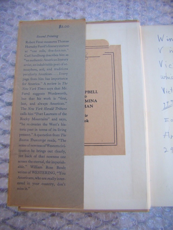 Westering by THOMAS HORNSBY FERRIL Hardcover Yale University Press Second 1935 gallery