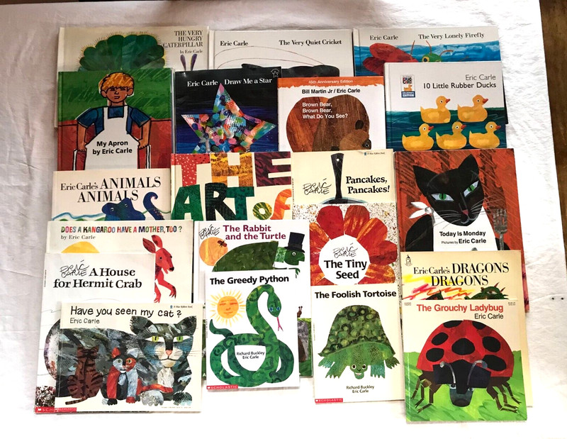 Lot of 20 ERIC CARLE Picture Books for Children’s Kid Paperback & Hardcover