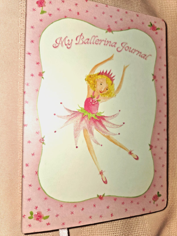 Girl Ballerina Journal Book New, Lined Pages, Ribbon Bookmark 5×7 in., Nice!