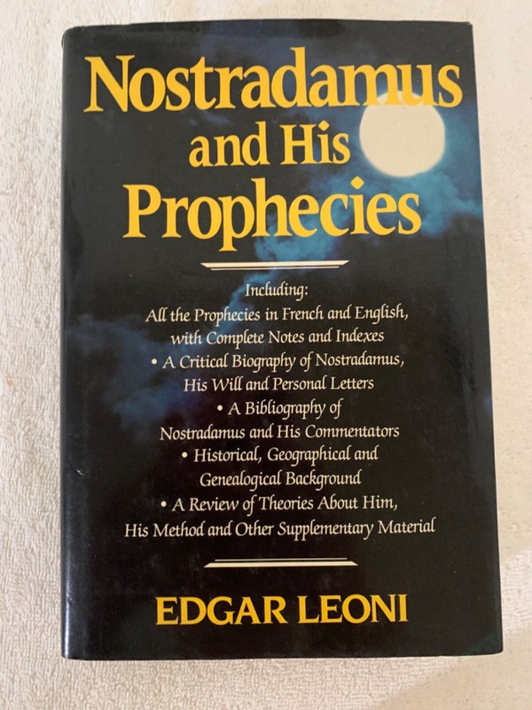 Nostradamus and His Prophecies by Edgar Leoni HCDJ VG
